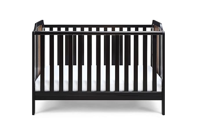 Suite Bebe Brees Convertible Island Crib in Black & Vintage Walnut - LeafyLoom