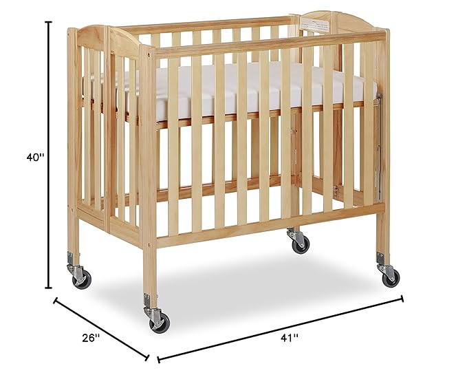 3-in-1 Folding Portable Crib, Natural, Large - LeafyLoom