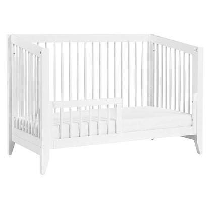 Babyletto Sprout 4-in-1 Convertible Crib with Toddler Bed Conversion Kit in White, Greenguard Gold Certified - LeafyLoom