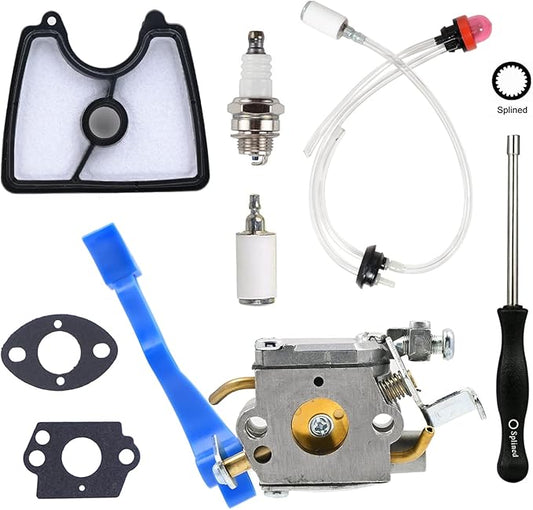 590460102 Carburetor for Husqvarna 125B 125BX 125BVX Leaf Blower Trimmer Replace Zama C1Q-W37 with 545112101 Air Filter 581798001 Fuel Line Kit - LeafyLoom