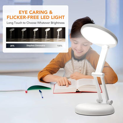 Battery Operated Lamp Rechargeable Lamp Foldable & Portable Light, 8 Brightness Dimmable Cordless Lamp Rechargeable Light Wireless Lamp Mini Lamp, Battery Lamp Battery Lights Nail Light for Desk, LED - LeafyLoom