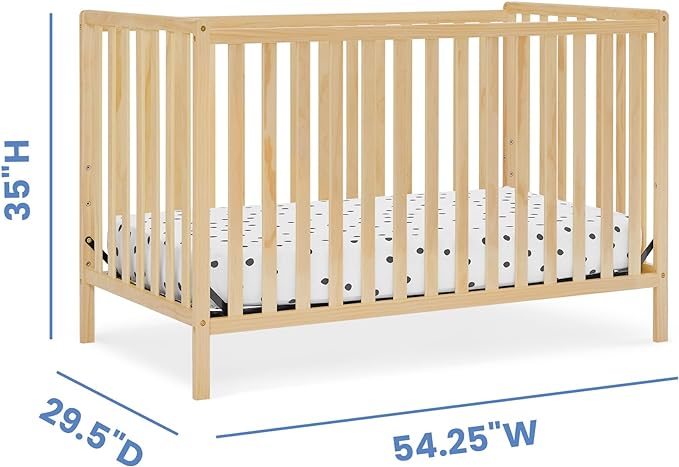 Delta Children Heartland 4-in-1 Convertible Crib, Natural - LeafyLoom