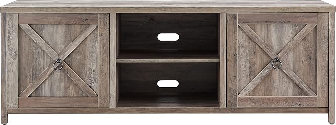 Henn&Hart Granger TV Stand, 68" Wide, Gray - LeafyLoom