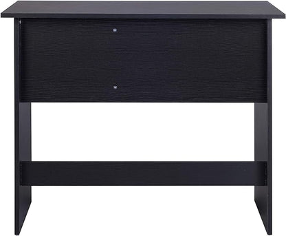 OneSpace Adina 2 Drawers Writing Desk, Black - LeafyLoom