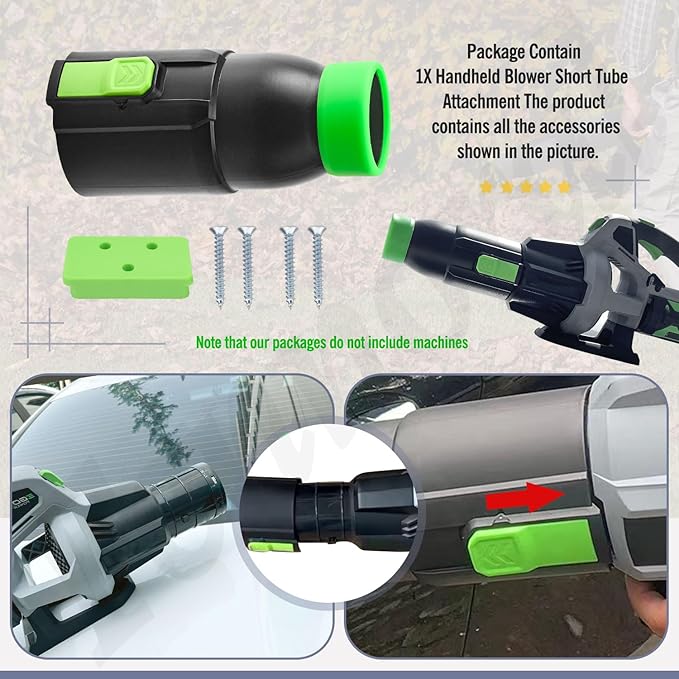 AST2000 Handheld Blower Short Tube Attachment for EGO LB5300/LB5750/LB5800/LB6500/LB6510/LB6700/LB7650, Compatible with Tapered Nozzle AN7650R and Spread Nozzle AN7650S- 7.5-inch Length - LeafyLoom