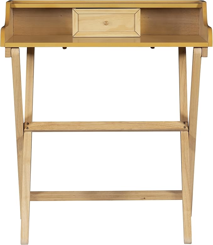 Linon Mable Folding Desk, Natural - LeafyLoom