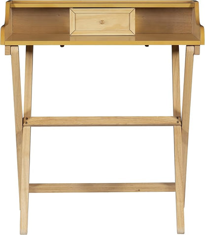 Linon Mable Folding Desk, Natural - LeafyLoom