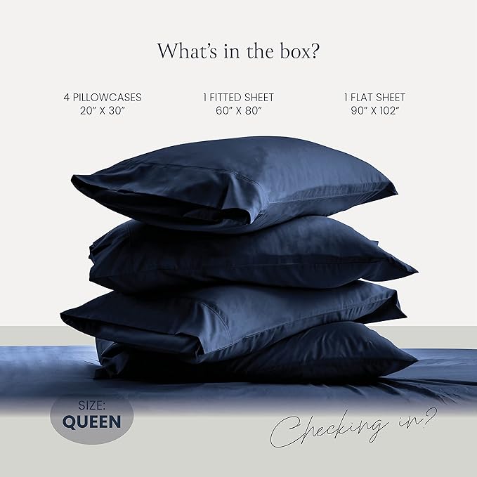 BELADOR Silky Soft Queen Sheet Set - 6 Piece Bed Sheets for Queen Size Bed, Secure-Fit Deep Pocket Sheets with Elastic, Breathable Hotel Sheets & Pillowcase Set, Wrinkle Free Oeko-Tex Sheets - LeafyLoom