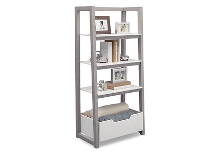 Delta Children Ladder Shelf, White/Grey - LeafyLoom