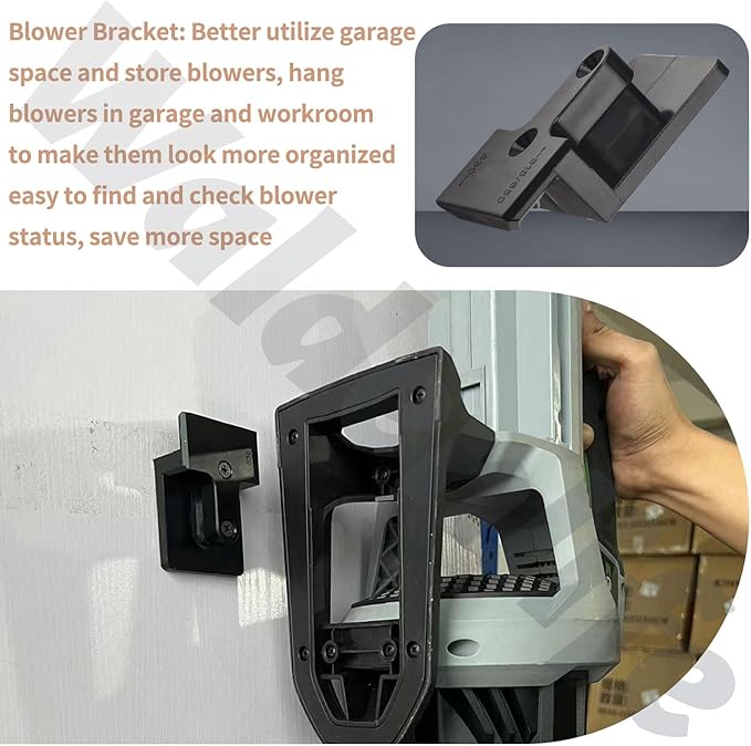 Leaf Blower Mounting Bracket / Leaf Blower Wall Mount Compatible with EGO Power+ 530 CFM, 580, 615, 650 Leaf Blower, Hanging Leaf Blower/Use for EGO Blower Wall Mount - LeafyLoom