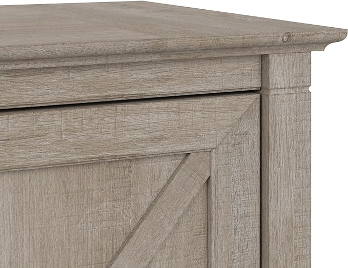 Bush Furniture Key West 2 Drawer Lateral File Cabinet in Washed Gray | Document Storage for Home Office | Accent Chest with Drawers - LeafyLoom