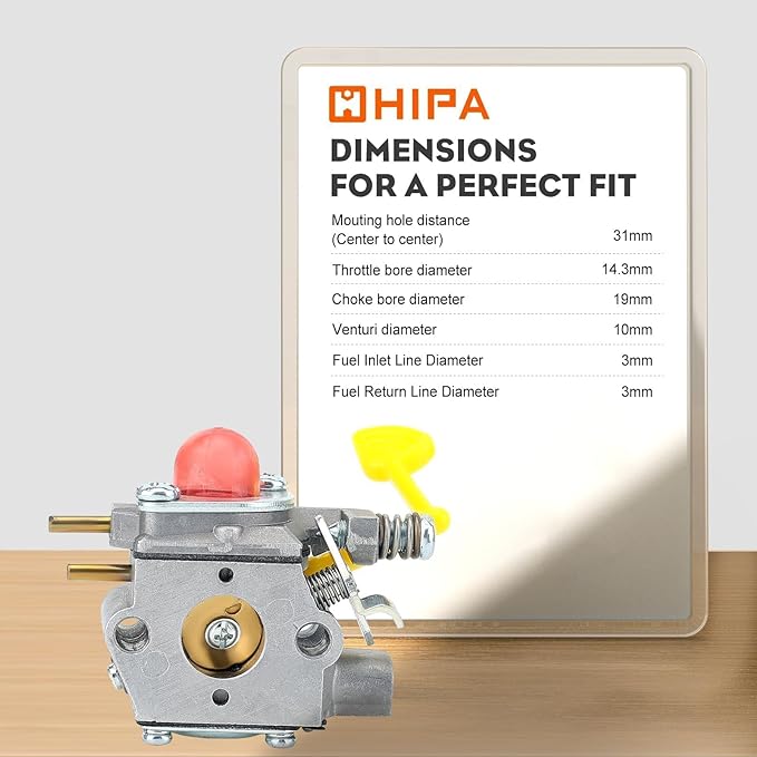 Hipa BVM200VS Carburetor for Poulan 545081831 PPB430VS VS2000BV Leaf Blower Parts WT-847 with Air Filter Primer Bulb Fuel Line Kit - LeafyLoom