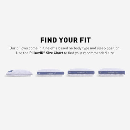 Bedgear Balance Performance Pillow - Size 3.0 - Moisture Wicking Bed Pillow - All Sleep Positions - Medium Firmness Sleeping Pillow - Hypoallergenic, Washable Removable Cover - 20" W x 26" L x 6.5" H - LeafyLoom