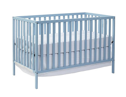 Suite Bebe Palmer 3 in 1 Convertible Crib - Quick Ship, Baby Blue - LeafyLoom