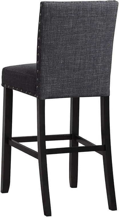 New Classic Furniture Crispin Counter Chair, Granite - LeafyLoom