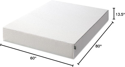 Zinus Cooling Essential Foam Bed Mattress Conventional, Queen, White - LeafyLoom