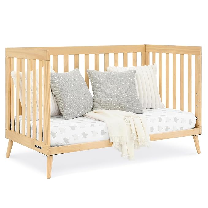 Delta Children Essex 4-in-1 Convertible Crib, Natural - LeafyLoom