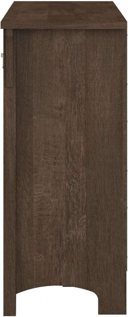 Bush Furniture Salinas Accent Storage Cabinet with Doors in Ash Brown - LeafyLoom