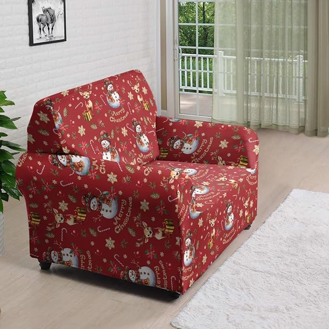 FKELYI Christmas Ornaments Sofa Slipcover Stretch Sofa Couch Cover for Indoor Non-Slip Furniture Protector Washable Sofa Slipcovers S FKELYI