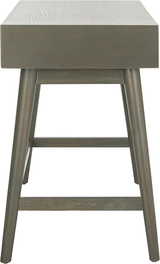 Safavieh Home Office Isadora Mid-Century Modern Ash Grey 1-drawer Desk - LeafyLoom