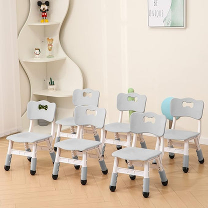 Kids' Desk Chairs Adjustable Height is Suitable for Children's Chairs Used in Families, Schools and Day-Care Between 2-10 Years Old The Max Bearing Capacity is 220LB(5PCS-Beige) - LeafyLoom