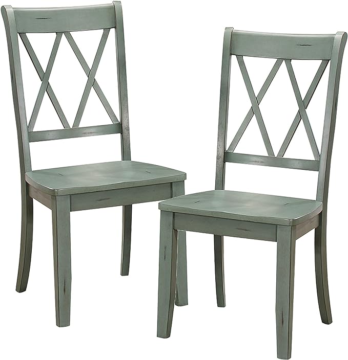 Homelegance Dining Chair (Set of 2), Teal - LeafyLoom