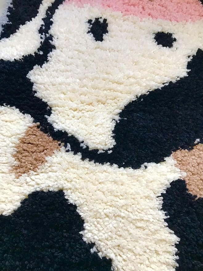 Dairy cattle Shaped Design Bathroom mat,Non-slip Bath Rugs,Play Carpet Area Rug,Photography Props,cow Indoor Mat,Kids Area Mat,Kids' Room Décor - LeafyLoom