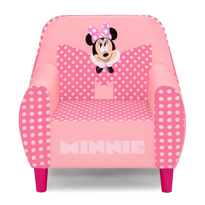 Delta Children - Disney Minnie Mouse Foam Chair for Kids, Pink - LeafyLoom