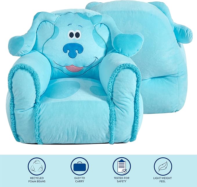 Idea Nuova Blues Clues Bean Bag Sofa Chair Polyester Large - LeafyLoom