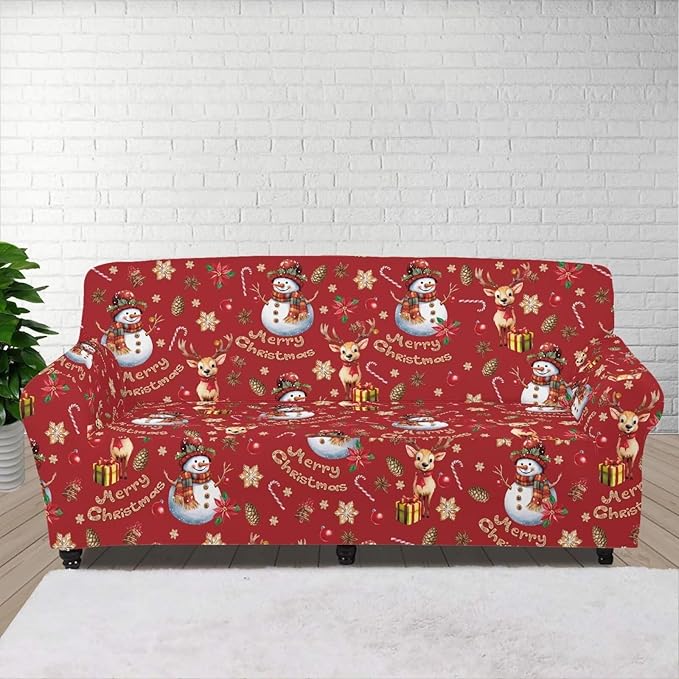 FKELYI Christmas Ornaments Sofa Slipcover Stretch Sofa Couch Cover for Indoor Non-Slip Furniture Protector Washable Sofa Slipcovers XL FKELYI