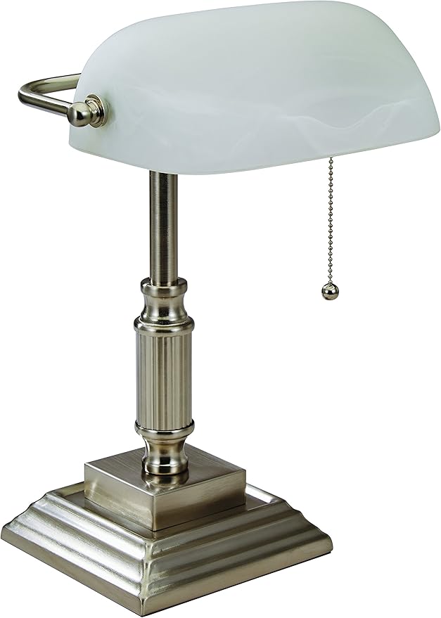 Banker's Desk Task Lamp, Brushed Nickel (VS688029BN) - LeafyLoom