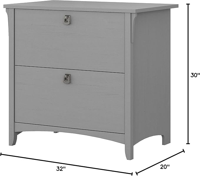 Bush Furniture Salinas 2 Drawer Lateral File Cabinet in Cape Cod Gray - LeafyLoom