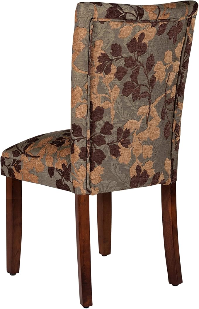 Homepop Home Decor | K1136-F975 | Classic Upholstered Parsons Dining Chair | Single Accent Dining Chair, Brown Woven - LeafyLoom