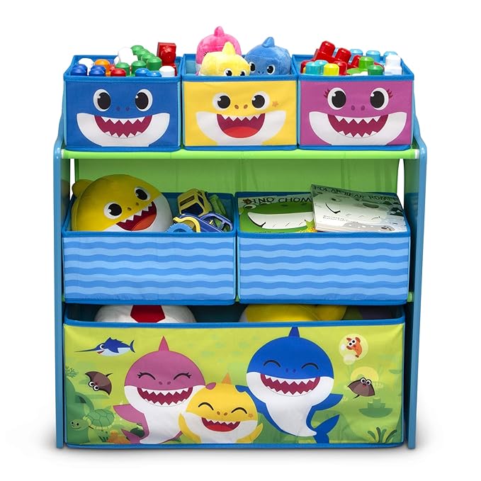 Baby Shark Design & Store 6 Bin Toy Storage Organizer by Delta Children - LeafyLoom