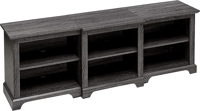 Rockpoint 70inch Modern TV Stand Storage Media Console Entertainment Center for TVs up to 80,Charcoal - LeafyLoom