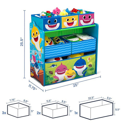 Baby Shark Design & Store 6 Bin Toy Storage Organizer by Delta Children - LeafyLoom