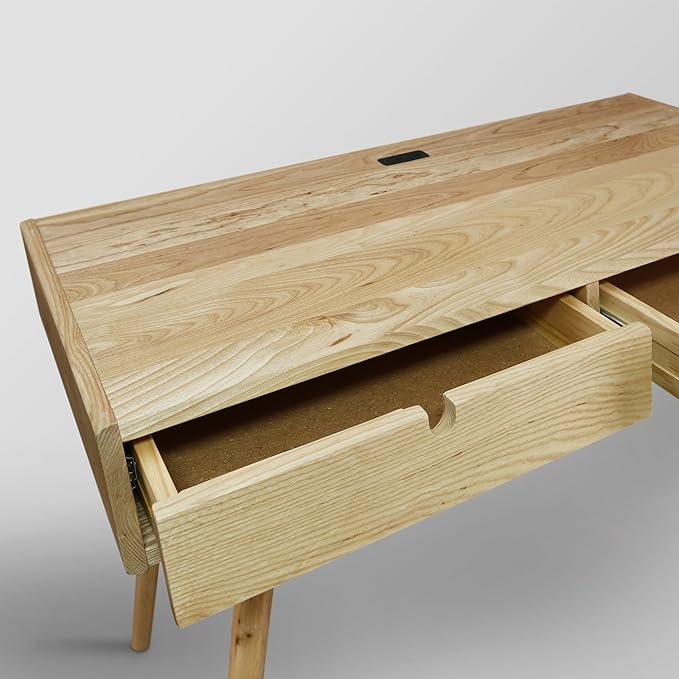 American Trails Freedom Made of Solid American Desk with USB Ports, Natural Oak (New) - LeafyLoom