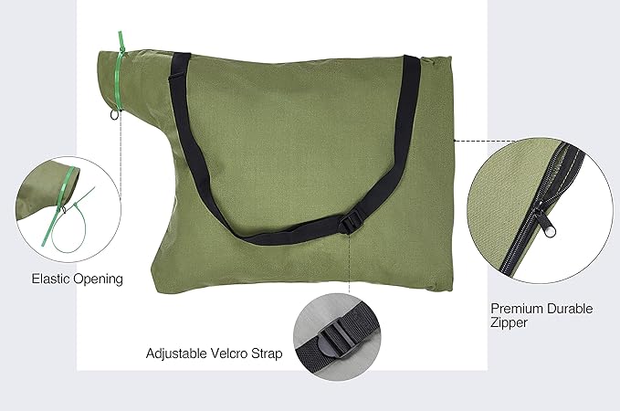 Leaf Blower Vacuum Zippered Bottom Dump Bag for for Ultra Blower Rake & Vacuum Leaf Blowers - LeafyLoom