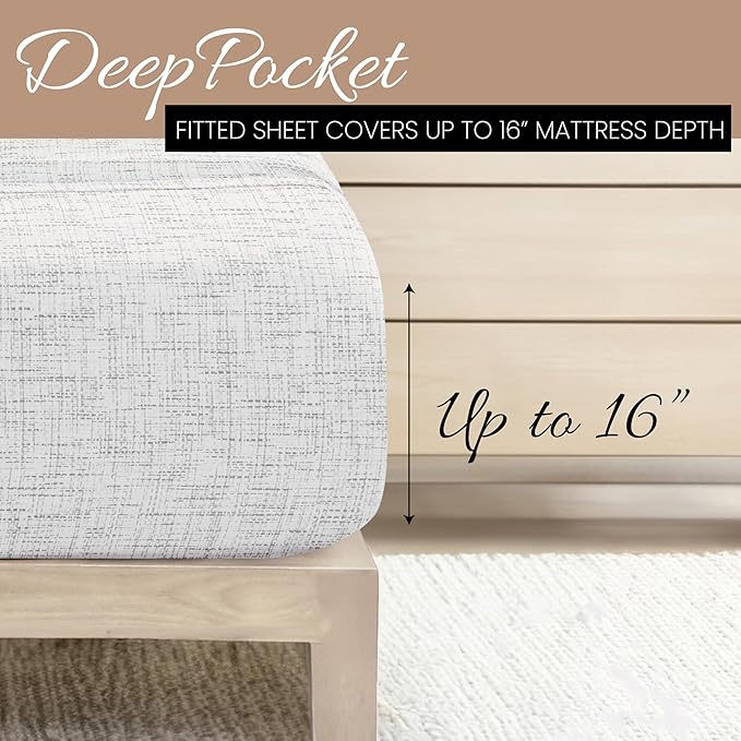 Linen Market 4 Piece California King Bedding Sheet Set (White) - Sleep Better Than Ever with These Ultra-Soft Cooling Bed Sheets for Your California King Size Bed - Deep Pocket Fits 16" Mattress - LeafyLoom