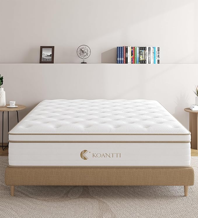 Queen Size Mattress,12 Inch Memory Foam Hybrid Mattress in a Box with Individual Pocket Spring,for Pressure Relief Motion Isolation Queen Size White Mattresses,CertiPUR-US. - LeafyLoom