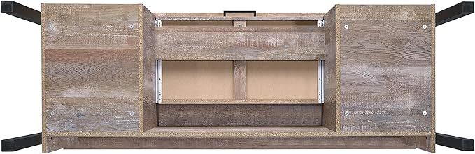 Coaster Furniture Samson 4-Drawer Writing Desk Weathered Oak and Black 801950 - LeafyLoom