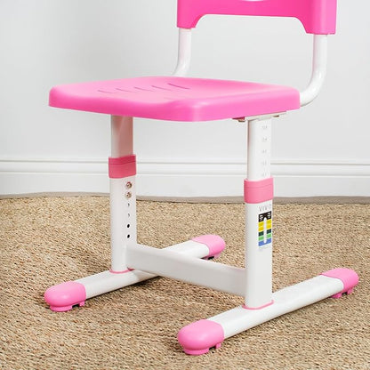 VIVO Height Adjustable Kids Desk Chair, Chair Only, Designed for Interactive Workstation, Universal Children's Ergonomic Seat, Pink, DESK-V201P-CH - LeafyLoom