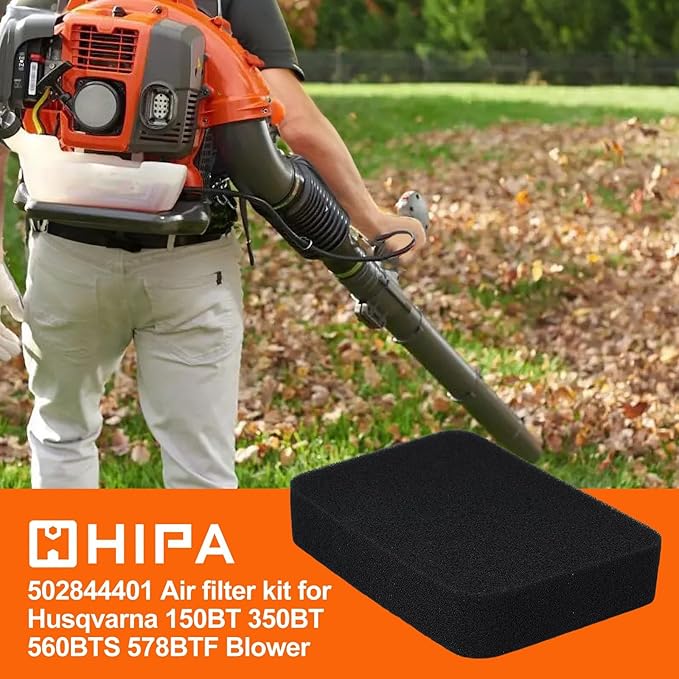 Hipa 502844401 Air Filter for Husqvarna 150BT 145BT 350BT BT150 560BTS 350BF 560BFS 560BT 150BF Leaf Blower Husqvarna 150BT Tune Up Kit - LeafyLoom