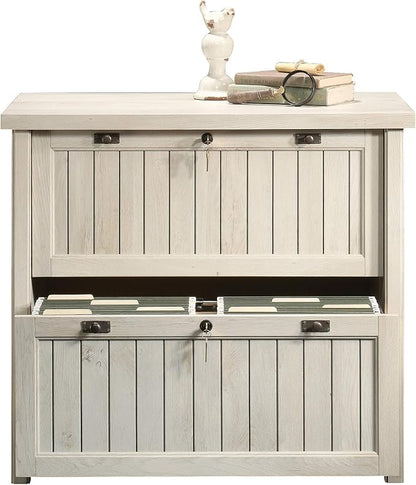 Sauder Costa Lateral File, Chalked Chestnut finish - LeafyLoom