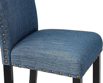 New Classic Furniture Crispin Dining Chair, 2-Pack, Marine Blue - LeafyLoom