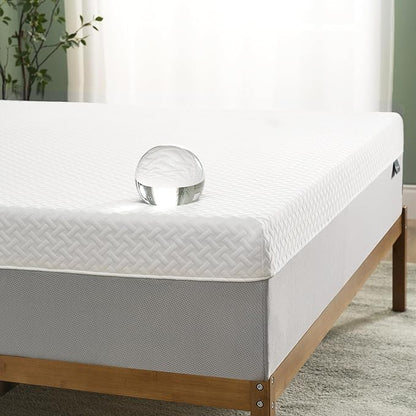 ZINUS 10 Inch Green Tea Essential Memory Foam Mattress [New Version], Twin, Fiberglass Free, Medium Feel, Breathable Airflow Memory Foam, Certified Safe Foams & Fabric, Mattress in A Box - LeafyLoom