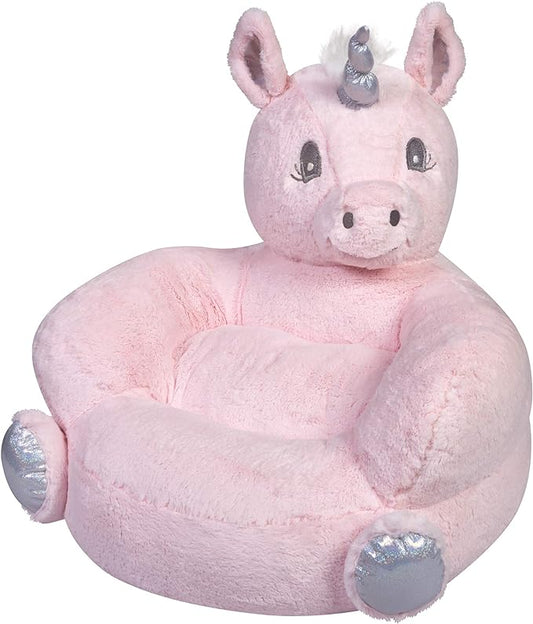 Trend Lab Pink Unicorn Toddler Chair Plush Character Kids Chair Comfy Furniture Pillow Chair for Boys and Girls, 21 x 19 x 19 inches - LeafyLoom