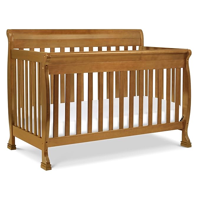 DaVinci Kalani 4-in-1 Convertible Crib in Chestnut, Greenguard Gold Certified - LeafyLoom