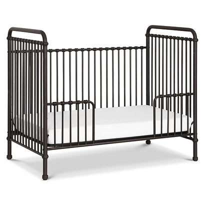 Namesake Abigail 3-in-1 Convertible Metal Crib in Vintage Iron, Greenguard Gold Certified - LeafyLoom