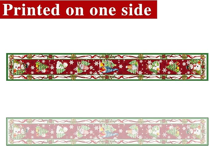 Christmas Table Runner 90 Inch Snowflake Buffalo Plaid Table Runner Christmas Theme Holiday Xmax Snowman Gnome Christmas Table Runner Decor for Kitchen Dining Table Home Party Decorations Unibyby